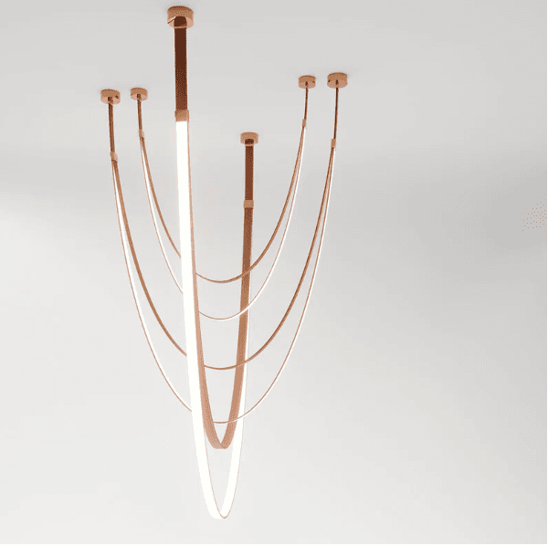 RS CHANDELIER SHALOM Color: Red Material: Leather, Dimensions: 23 x 31 x 40in - 60 x 80 x 100cm