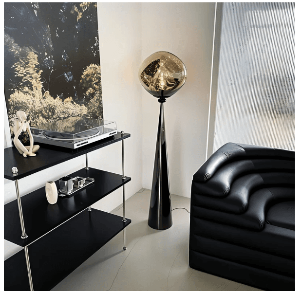 RS FLOOR LAMP LAVA Color: Smokey Gray Material:Glass , Dimensions: 18.9 x 61in - 48cm x 155cm