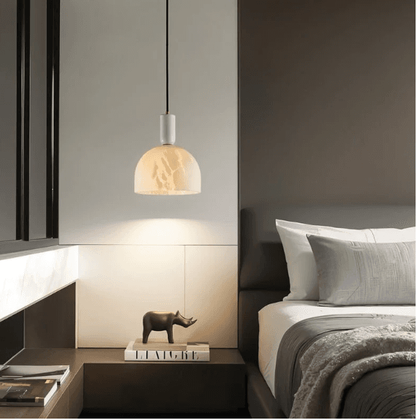 Altus Alabaster Marble & Copper Pendant Light, 6000K, IP20, 120-240V