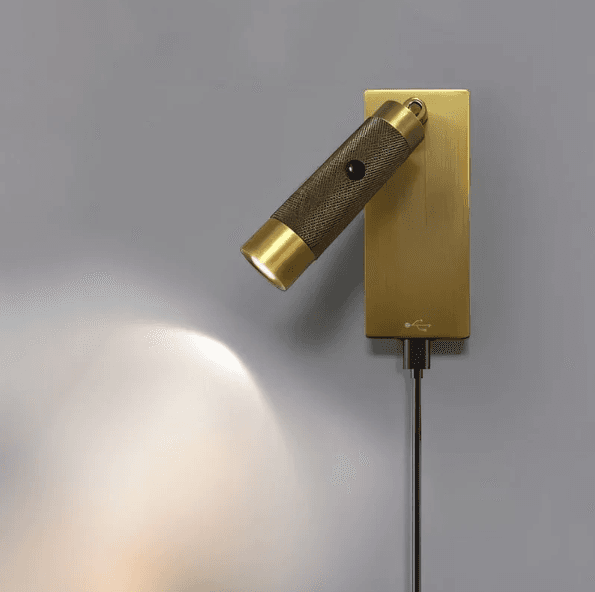 RS READING LAMP LUKRA Color: Brass Material: Acrylic, metal & Brass, Dimensions: 5.1 x 1.1 in - 13.1 x 3cm