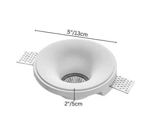 Trimless Downlight, 5W Warm White 3000K, 2×5 In. Recessed, White