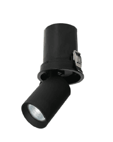 Discontinued Item- FINAL SALE - Limited 30-day Warranty- Price Drop  30%-GU10 Recessed Down Light Housing Cut-out  Dia 3.75in Base holder  GU10 Voltage  AC100-220V Size  2.36x3.62in black finish light sold seperately