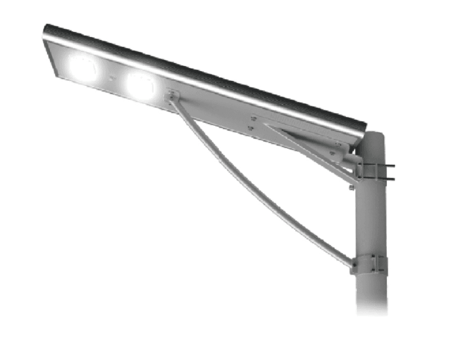 Discontinued Item- Solar Street light 30watt  3600Lm Monocrystal solar panel 18V  60W Batt.Lithium 12V  21Ah 8-12 hour discharge Mounting 4-7m Area 12-25m IP65 Size 115x33x14cmWeight  17kg