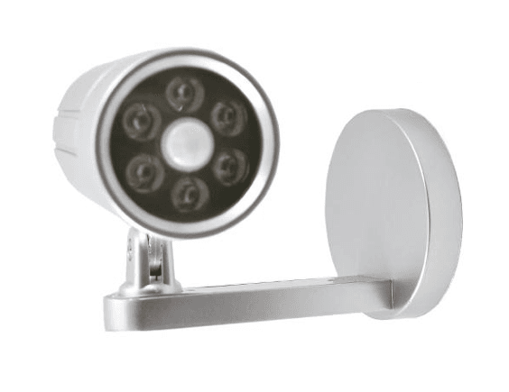 LED Motion Sensor Light, Camera-Form Factor, Silver, 6000K Daylight