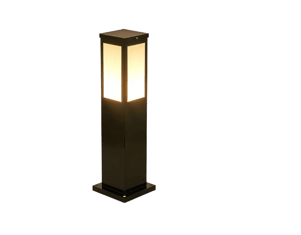 Outdoor LED Bollard, 9 W E27, 3000 K, IP65 Aluminum, 125x170x600 mm, Black