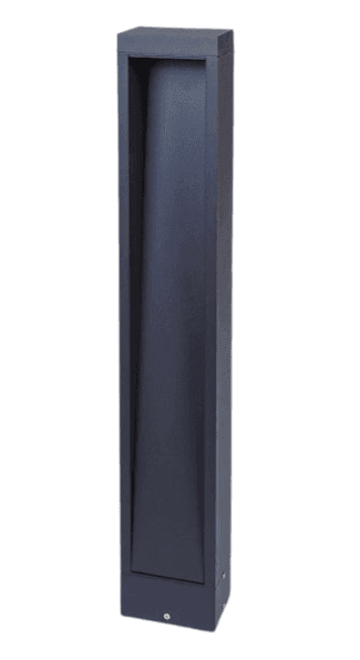 Outdoor Rectangular LED Bollard, Cree COB, 10W, 120×800mm, IP65, Black