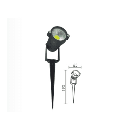LED Spike Light, 5Watt/12Vdc, (W)6.5x(H)19cm, 4000K, IP65