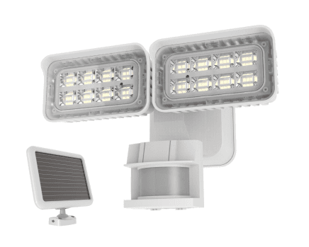 Solar Motion Security Light, 1500lm, 5500-6500K, IP65, PIR Sensor