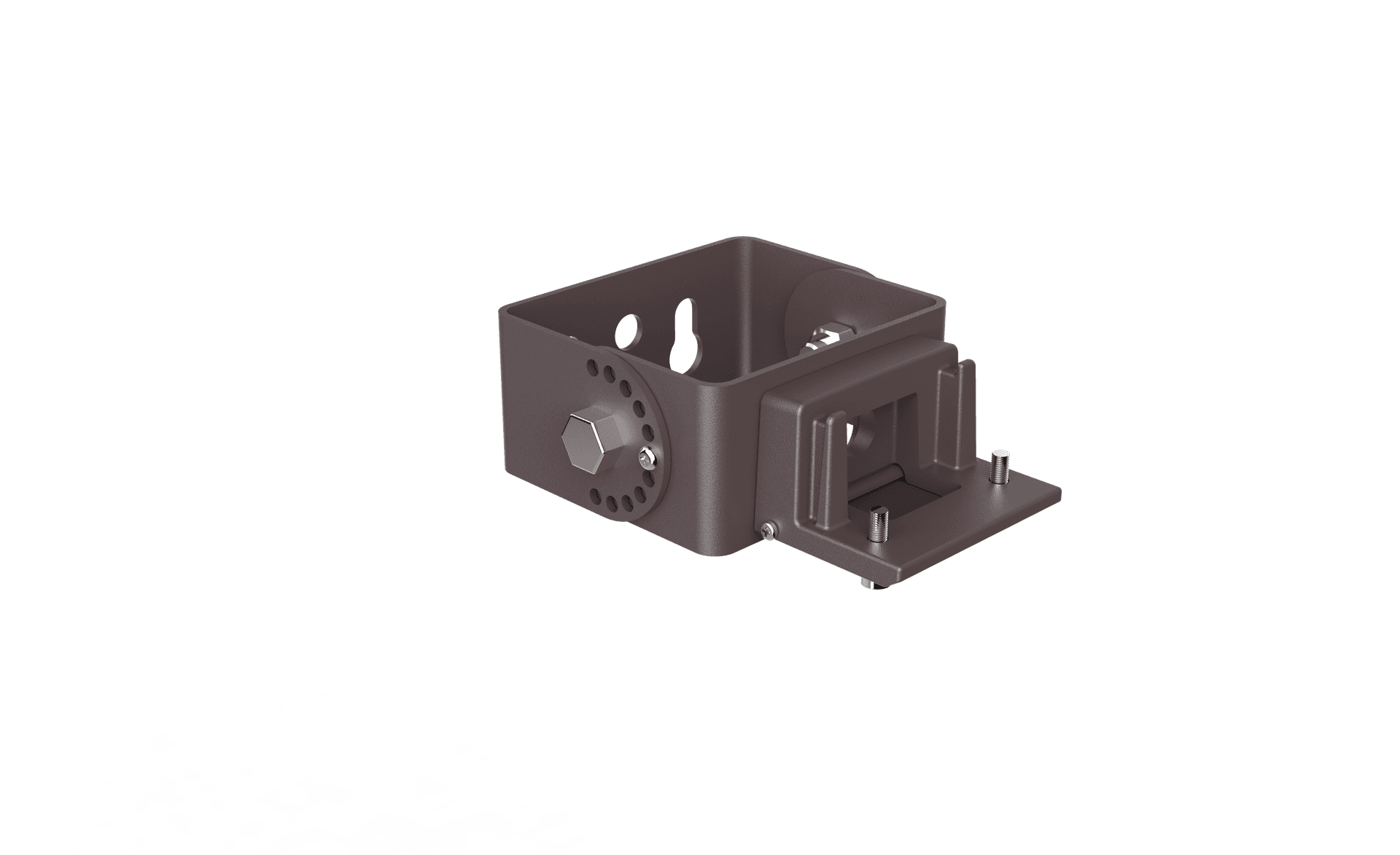 Trunnion Mounting Bracket with Adapter, Die-Cast Aluminum, Bronze Finish, IP65