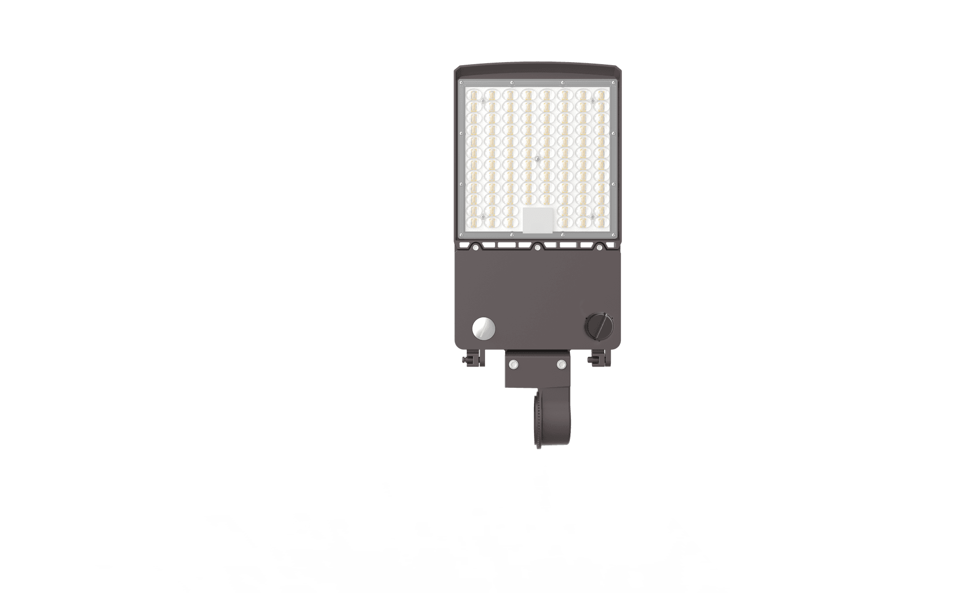 Lumipro RM series Shoebox Light AC120-277V150lm/W Wattage tunable 200W/180W/150W 3CCT 3K-4K-5K IP65 0-10V PF0.90 Bronze CRI>70 Type II Standard Base bracket Zhaga BaseCap Motion Sensor Nema Socket Base Shorting Cap Photocell 5 Yrs Wrty