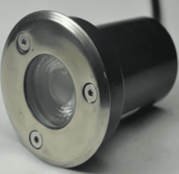 Underground LED Cob light, Round, 3watt/12VDC,3000K, 45 degree, Size 65*80mm, IP65, Stainless Steel + Aluminum, Wire 0.4M