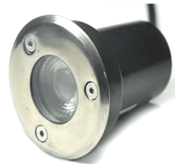 Round Underground COB LED Light, 3W 6000K 12V DC, IP66 Stainless Steel