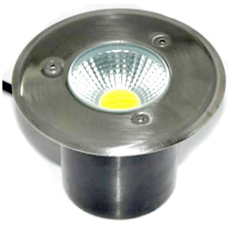 15W Round COB LED Underground Light, 6000K, 12V DC, IP66, 30° Beam
