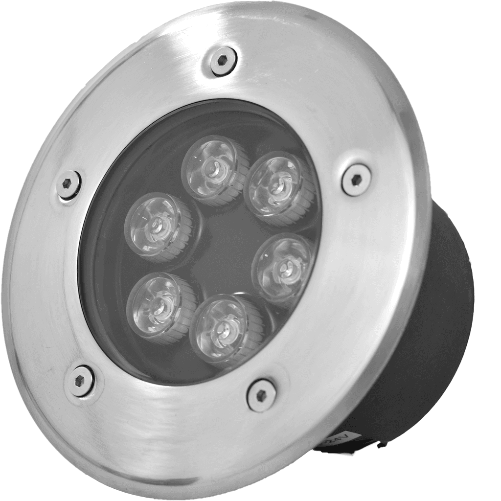 Underground LED Light 6W, 24VDC, Green, 30° Beam, IP67 Stainless Steel