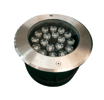 LED Underground Light, 18W RGBW 4000K, IP68, 304 Stainless Steel, 24V DC