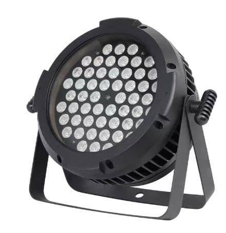 DMX Led Par Light 54pcsx3watts,RGBW,162W, 90-240VAC,50-60HZ, IP65, Beam angle 15 to 45,Die Casting Aluminum,Dim 240x205x320mm, preprogramed function