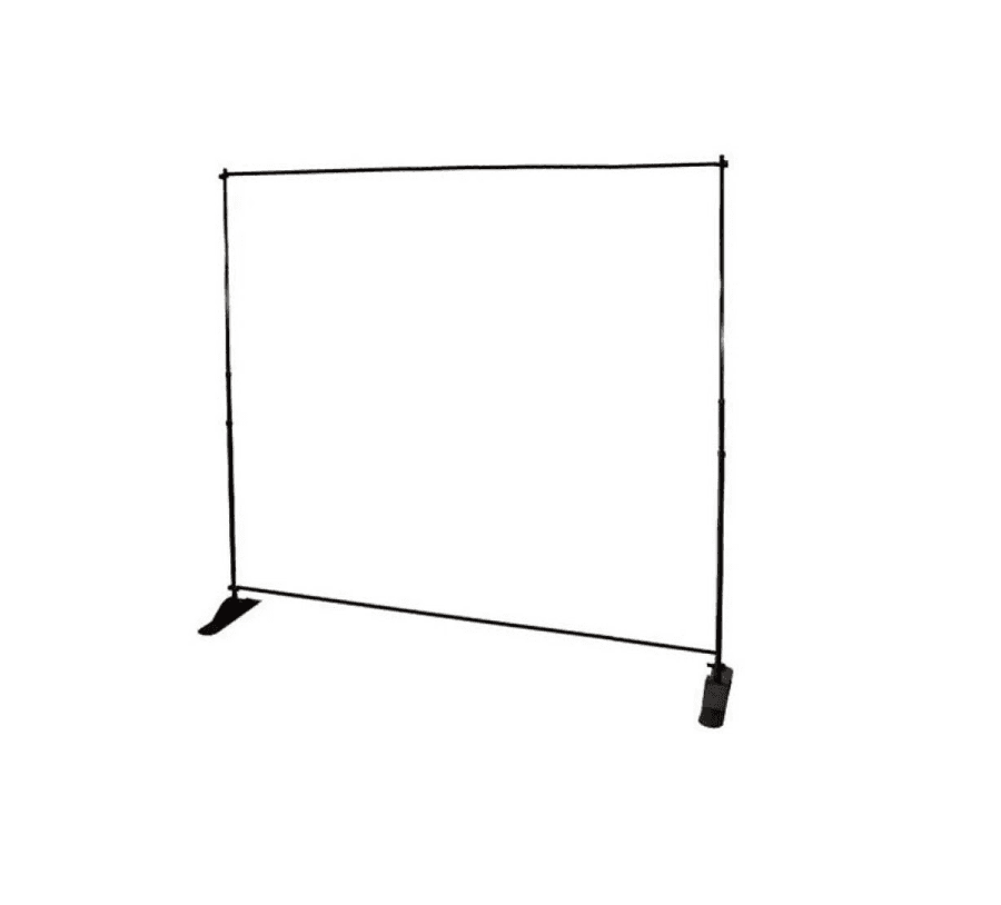 Adjustable banner display, Step and Repeat Image Size:(W)53"~96"x(H)40"~96"; 2 base stand