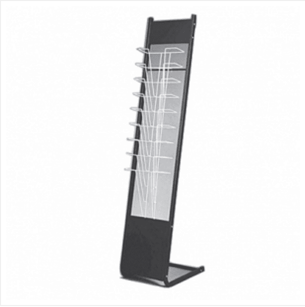 Discontinued Item- Steel 9 level catalog holder (W)15inx(H)56in
