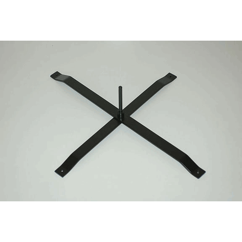 Steel cross base/screw fixing/ no bearing, black color finish