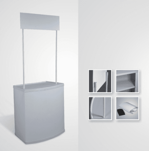 Promotion Desk with Oxford Bag, 30.5W x 32H x 18.5D In., Plastic