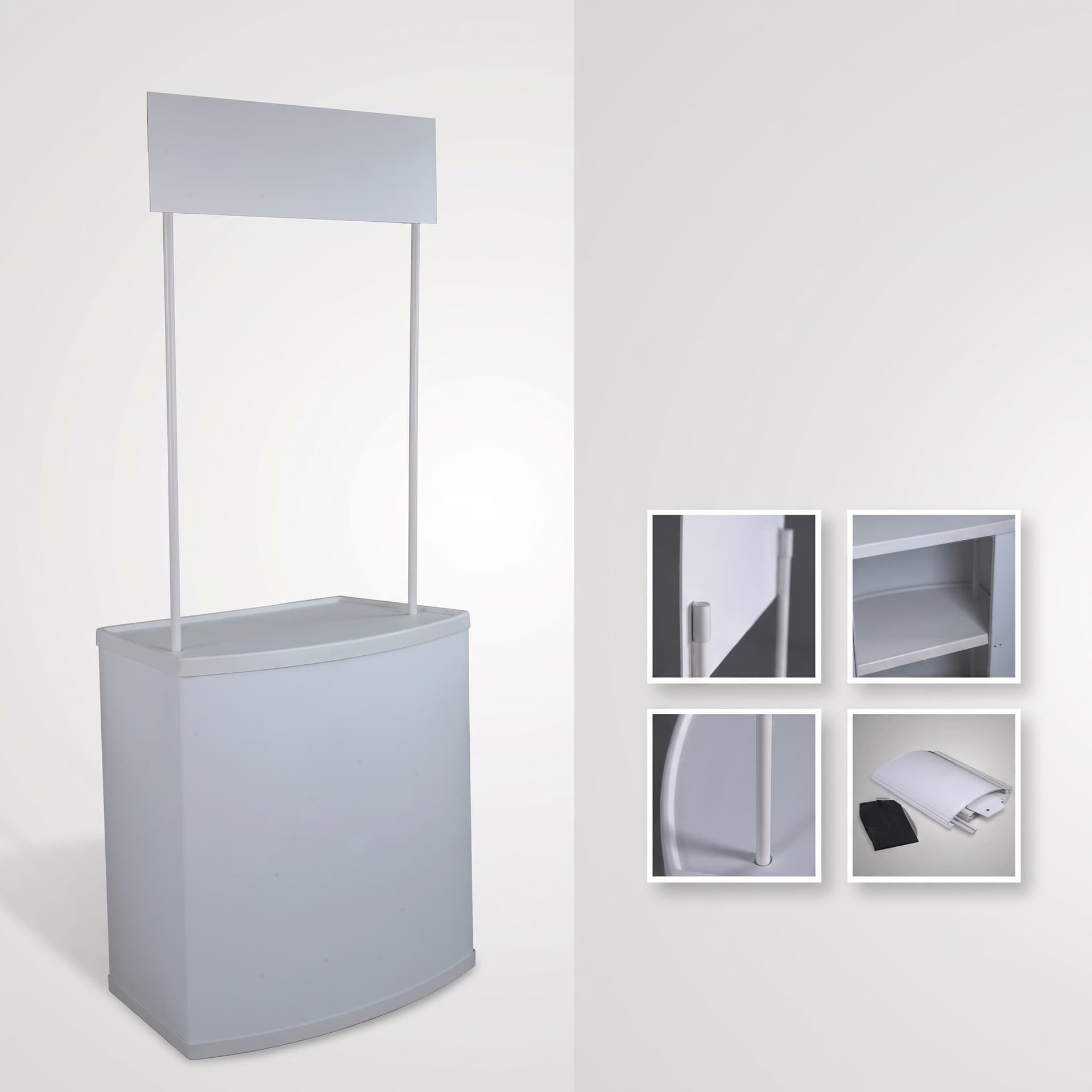 Escritorio de Promoción con Bolsa Oxford, 30.5W x 32H x 18.5D In., Plástico