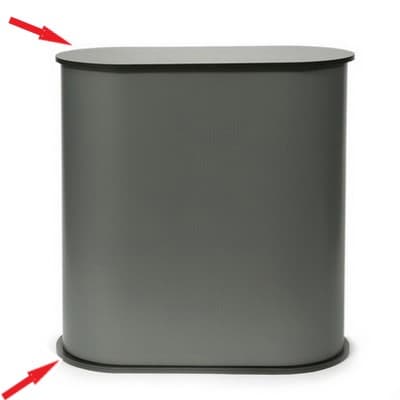 Kidney-Shape Promotional Wood Top Desk with Corruplast Board and Carrying Case