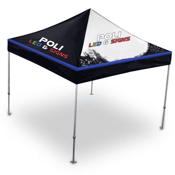 10 ft x 10 ft Pop-Up Advertising Tent Frame, 40mm Hexagon Leg, Steel