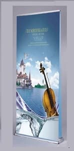 Deluxe Retractable Roll Up Banner Display, Double sided, Aluminum 33"x79"