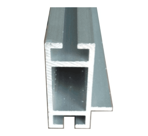 Aluminum Beam 1.57" Thick, 12 ft Length, 2-Side Ditch Profile with Clapboard Channel
