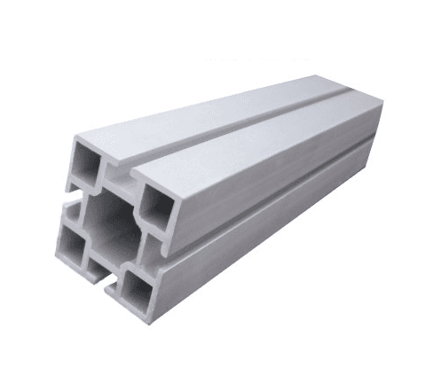Aluminum Square Pole, Four-Sided, 10 ft / 3.05 m Length, 4 cm Width, Corrosion Resistant