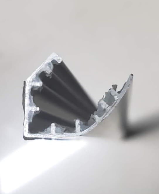 Discontinued Item- V Shape Aluminum Channel 1mx15mm with cap
