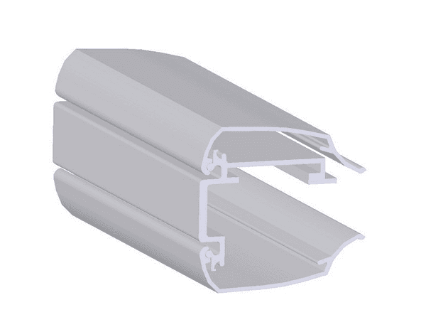 Discontinued Item- Aluminum light box frame with 2 side snap cover 3.5in thickness (L)4ft