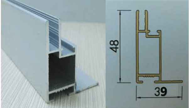 Aluminum Frame for Silicone Edge Fabric (L)3.05*48mm (depth)*39mm (back edge)