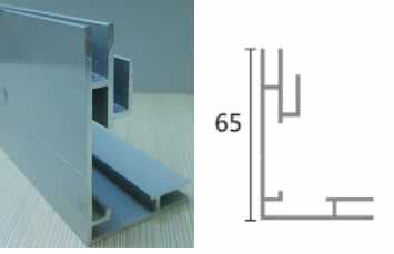 Aluminum Frame for Signs, 3.05 m x 65 mm Profile