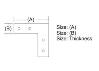 Discontinued Item- Steel Corner for 5-F90D-10ft 8 pieces(45x13x1.5mm)