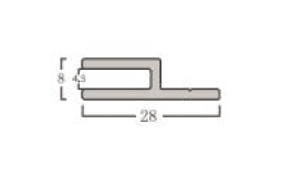 Aluminum adaptor frame for fabic (L)3m*28mm