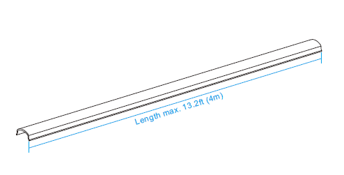 Opal Frosted Cover, 10 ft Length, Bendable Lighting Profile