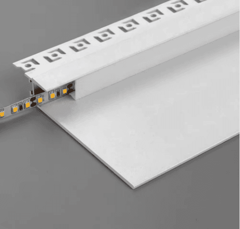 Aluminum Recessed Baseboard Profile L: 3M, Silver color, Size: L19x120mm, use for 12mm led strip ligh