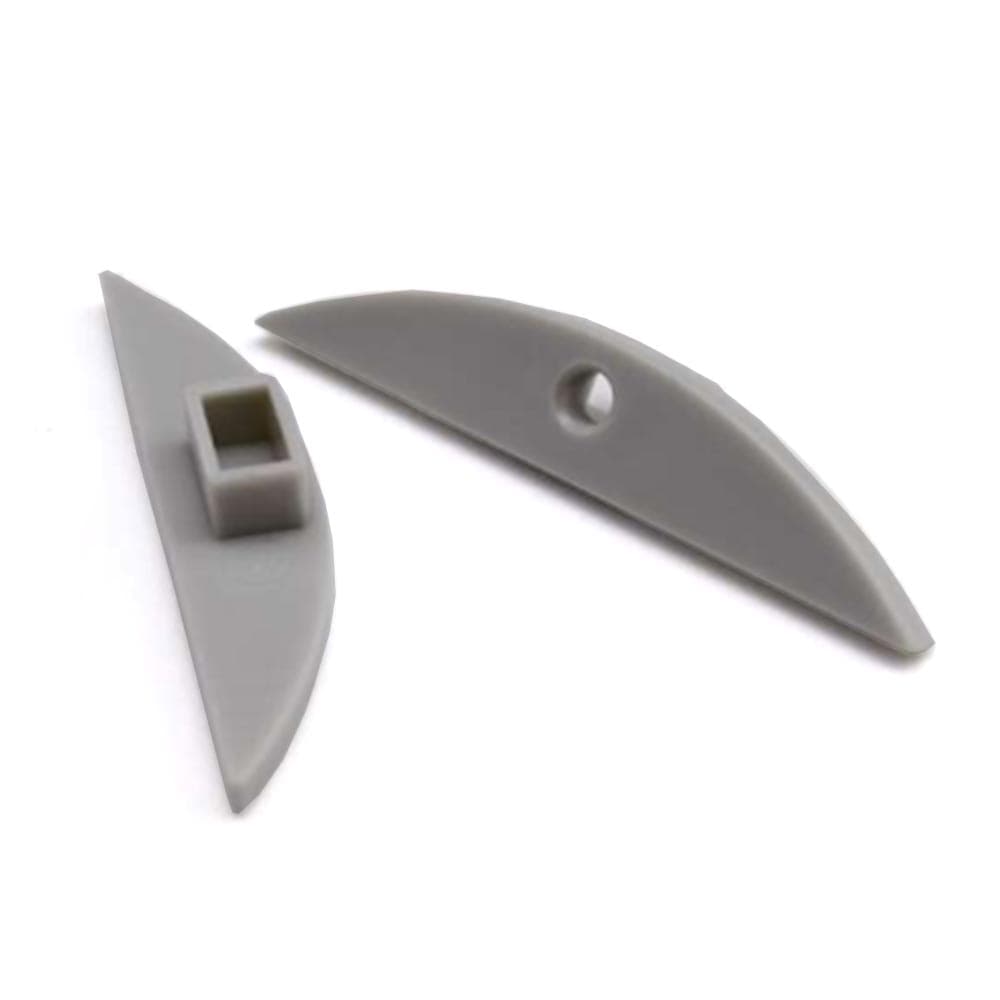 End Caps for LED Strip Light Fixtures, 2-Piece Set