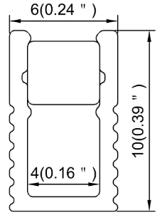 Surface - W:6mm*H:10mm*L:6.56'/78", InnerW:4mm