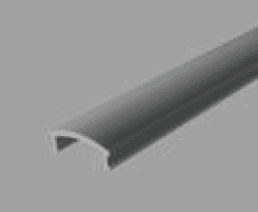 Opal Frosted Black Cover for LED Strip Channel, 9.8 ft / 118 in (3 m)