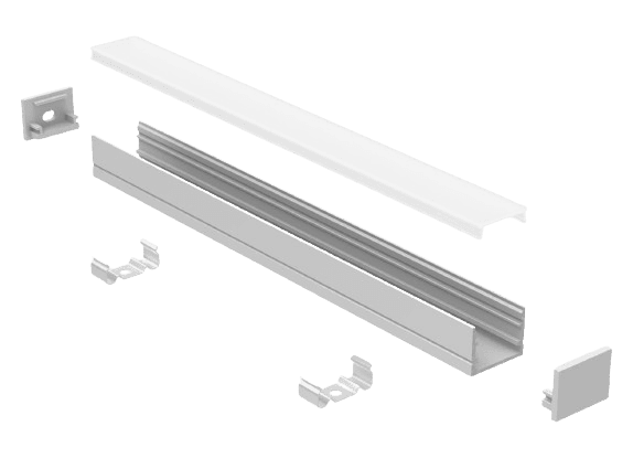 Black Frosted Cover for LED Strip Channel