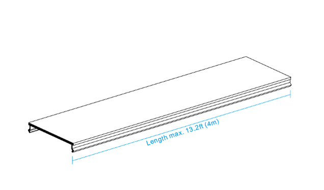 Opal Frosted Cover for LED Strip Channel, 9.8 ft, 50,000 h LED Lifetime