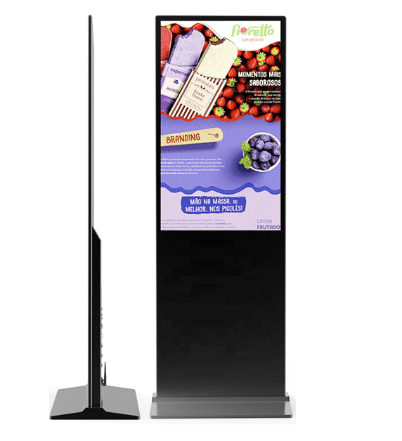 43-Inch Indoor Touch Screen Floor Kiosk with Camera, Windows 10, and Wi-Fi
