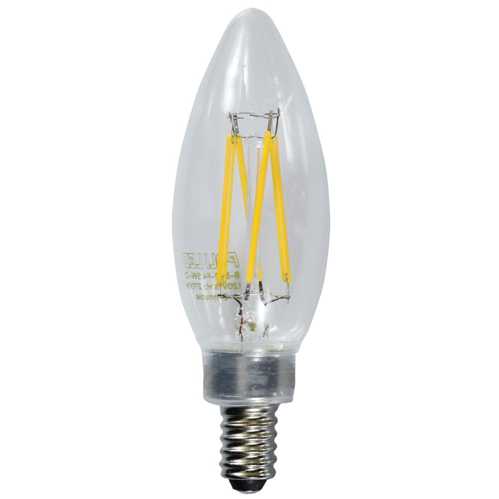 E12 Filament Candle LED Bulb, 4.5W, 2700K Warm White, Dimmable