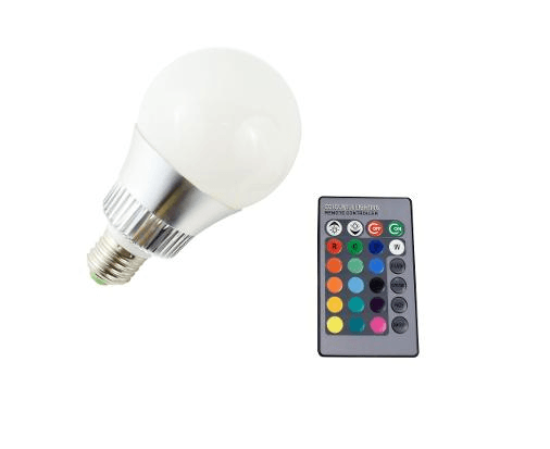 RGB LED A19 Globe Light, 5W E27 Base with Remote Control