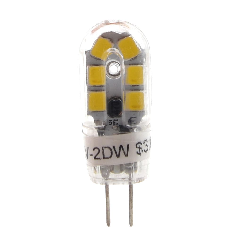 G4 LED bulb 2watt/12Vac, Day white 4000k, 150lumen, CRI>80, SMD2835 x 12 pcs, CE ROHS, Size: D12*H36mm