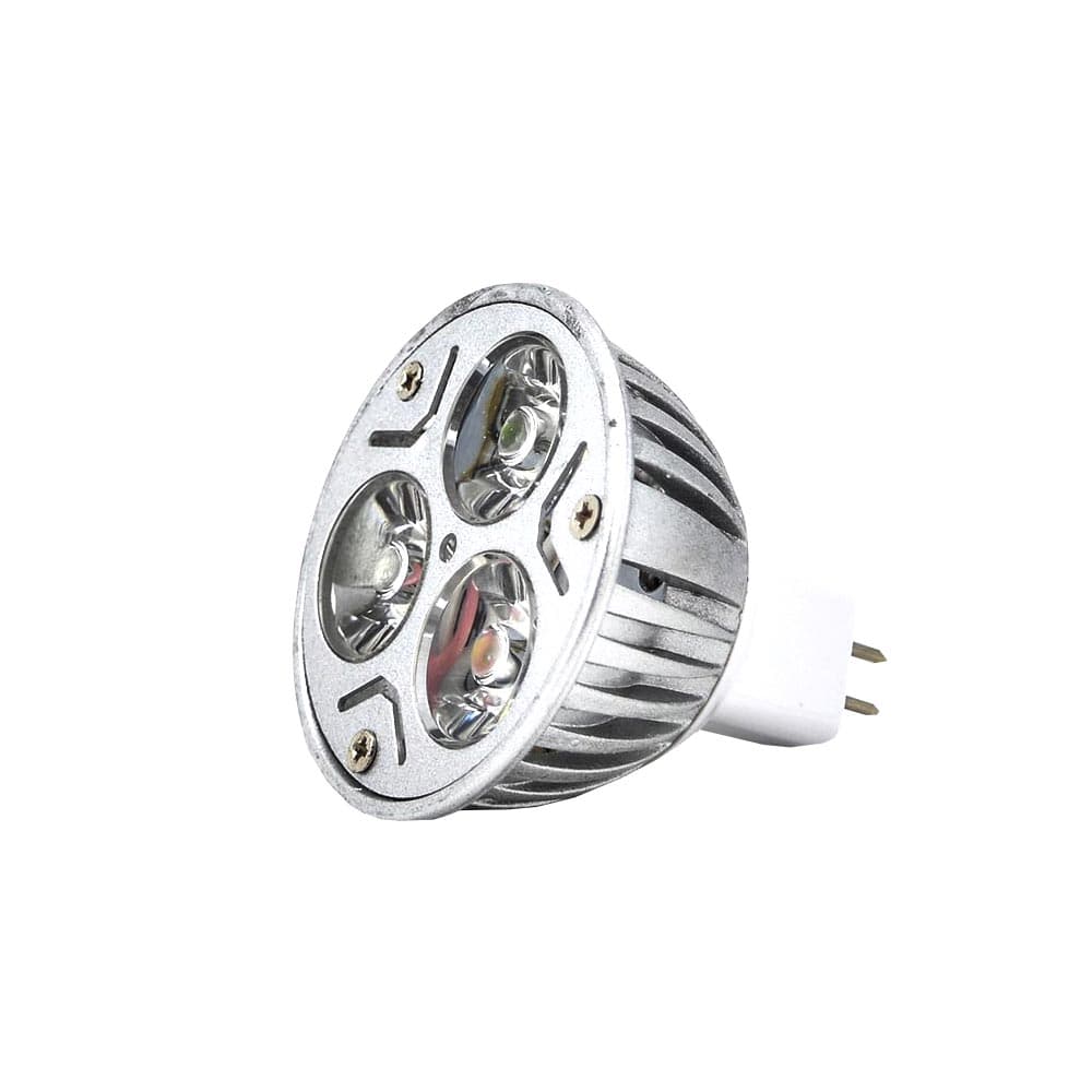 LED reflector3Watts(1Wx3), 12VDC, Green color, MR16 base