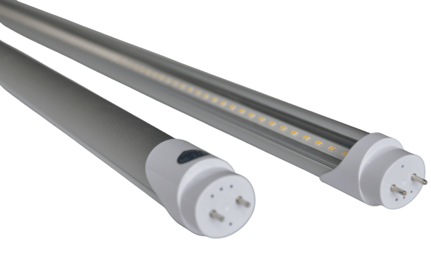 4' T8 Tube LED Light A+B Ballast Compatible AC100-277V Wattage Selectable 10 12 15 18 20 22 6CCT 30K 35K 40K 50K 60K 65K 120lm/W CRI 80 PF0.95 50000 Hrs Cover Frosty Cert ETL Work Temp -20C to 60C 5 Yrs Wty Dim 1198x26mm