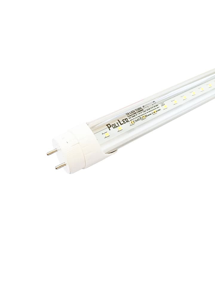 LumiPro ETL listed LED tube 48", 18watts/100~277VAC, Day White 5000K, 2 ends connection, 130lm/w, Clear cover, 3 year warranty, TYPE B, Ballast Bypass